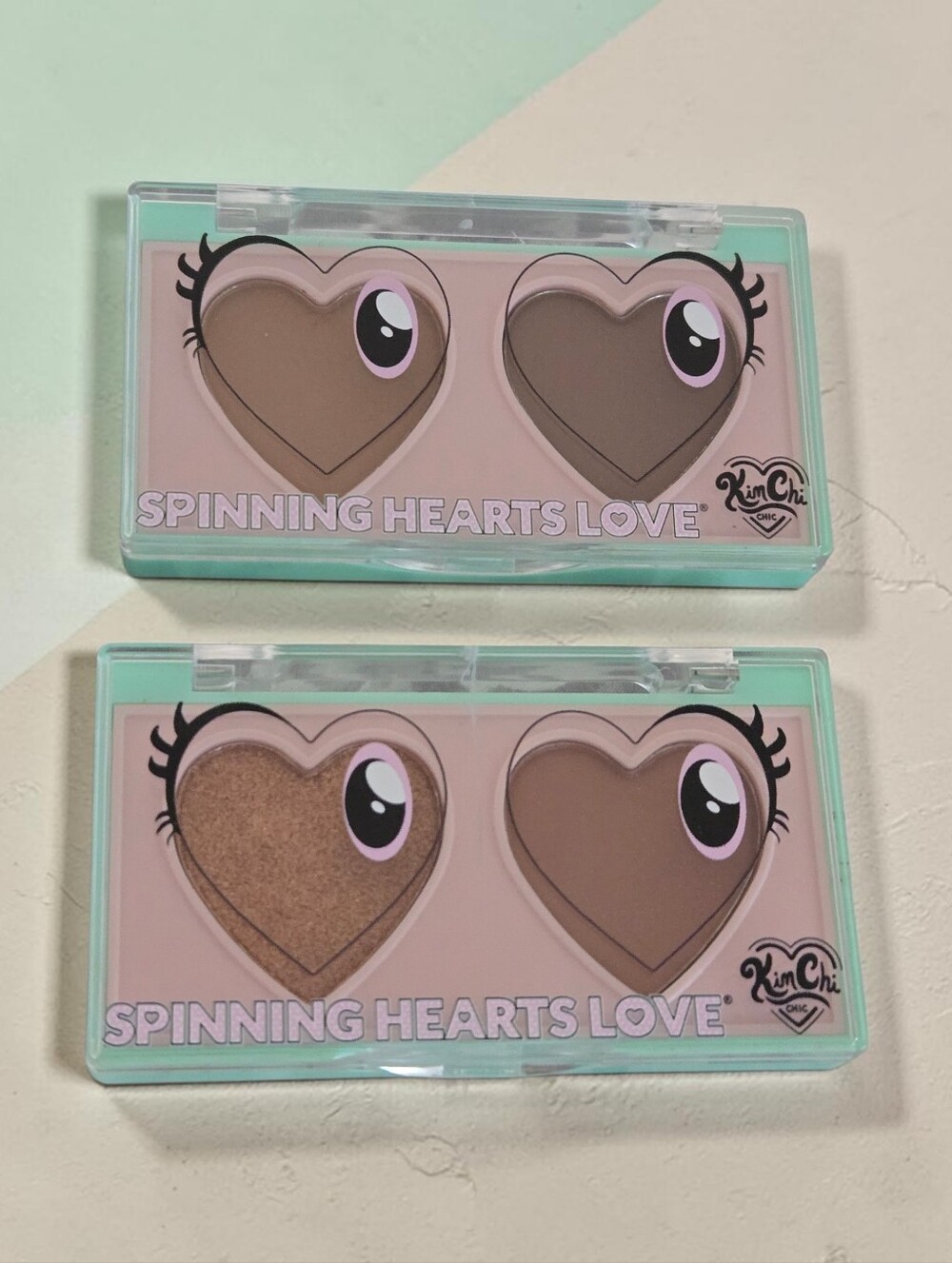 KimChi Chic Beauty Spinning Hearts Eyeshadow Duo in Toffee Cake + Cafecito